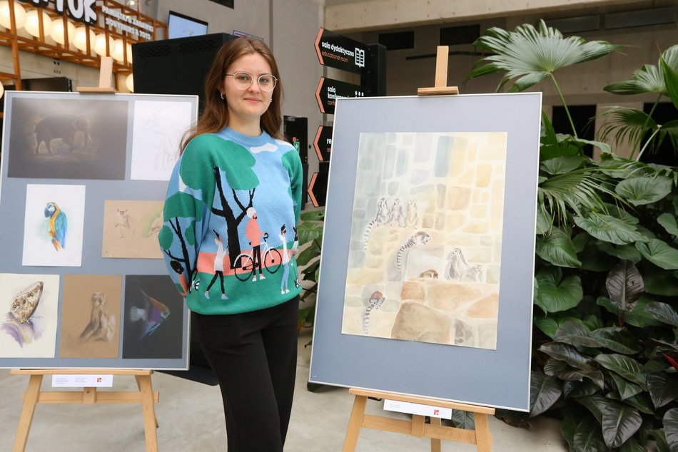 Wystawa prac plenerowych uczniów Państwowego Liceum Sztuk Plastycznych w Łodzi w Orientarium Zoo Łódź