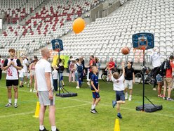 Piknik sportowy na stadionie ŁKS