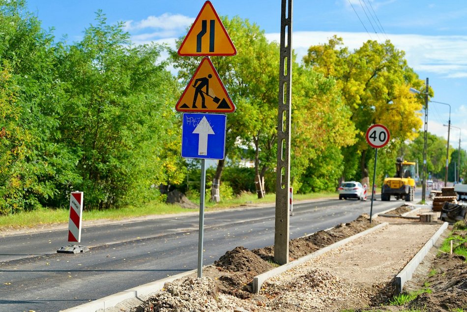 Duże zmiany na Brzezińskiej w Łodzi. Ruch przełożony na drugą nitkę