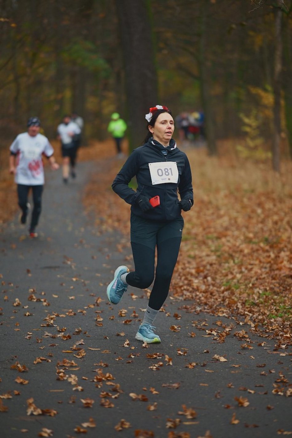 Łódź. Bieg Niepodległości w parku Julianowskim