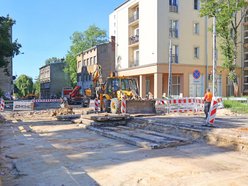 Remont Franciszkańskiej w Łodzi. Kamienica wyburzona