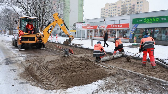 Remont Rydla i Anczyca w Łodzi. Budowa chodników zmierza ku końcowi [ZDJĘCIA]