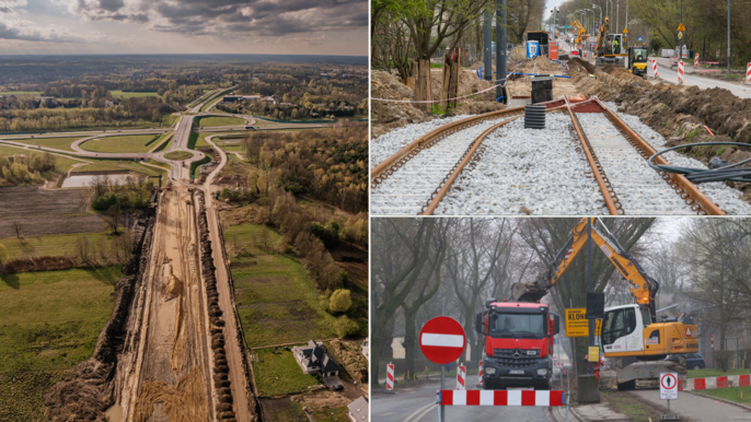 Łącznik do S14, Klonowa, Konstantynowska - roboty drogowe