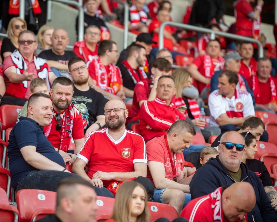 Kibice na meczu Widzew Łódź - Piast Gliwice