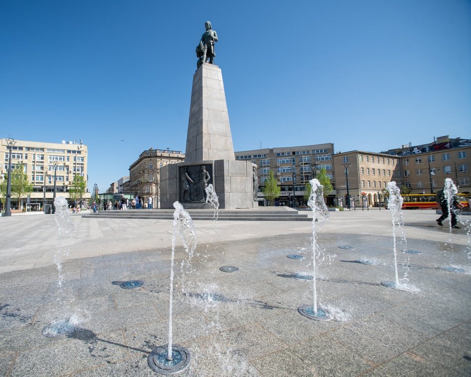 Łódź. pomnik Tadeusza Kościuszki na placu Wolności w Łodzi