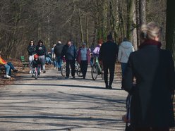 Tłumy w Parku Julianowskim w Łodzi