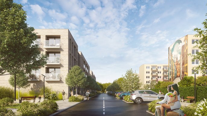 Mieszkania przy Spornej - wizualizacja