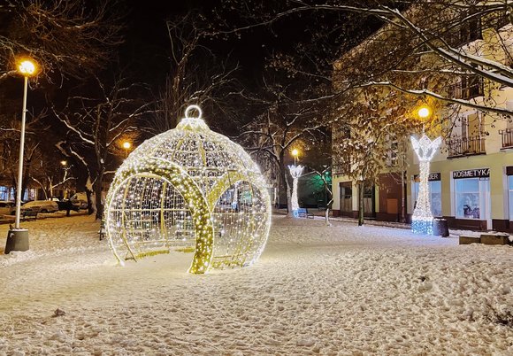 Świąteczna iluminacja na Kozinach