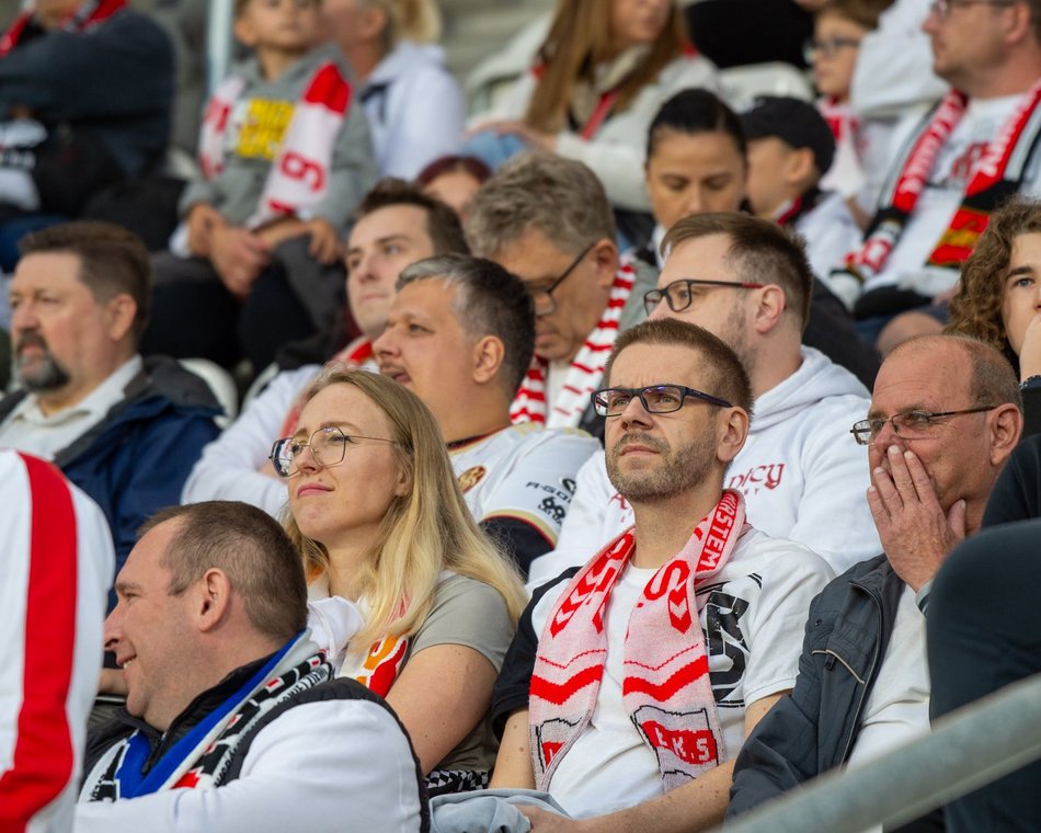 Kibice na meczu ŁKS Łódź z Górnikiem Łęczna