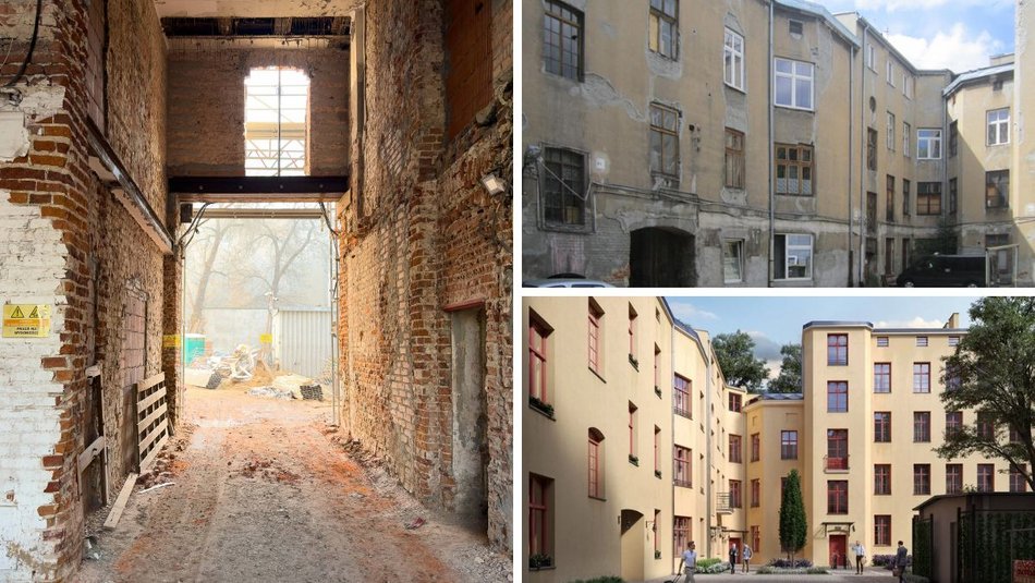 Łódź. Wielka rewitalizacja kamienicy przy Kilińskiego w Łodzi. Skuli ściany do gołej cegły!