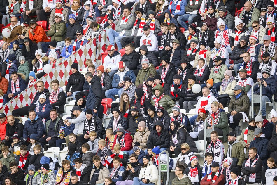 Kibice na meczu ŁKS Łódź - Ruch Chorzów