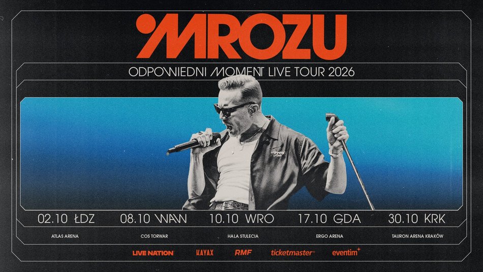 Łódź. Mrozu w Atlas Arenie w Łodzi. Usłyszymy najnowsze piosenki i wielkie przeboje!