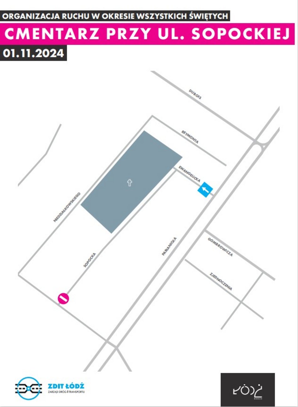 Jak dojechać na cmentarze w Łodzi we Wszystkich świętych 2024