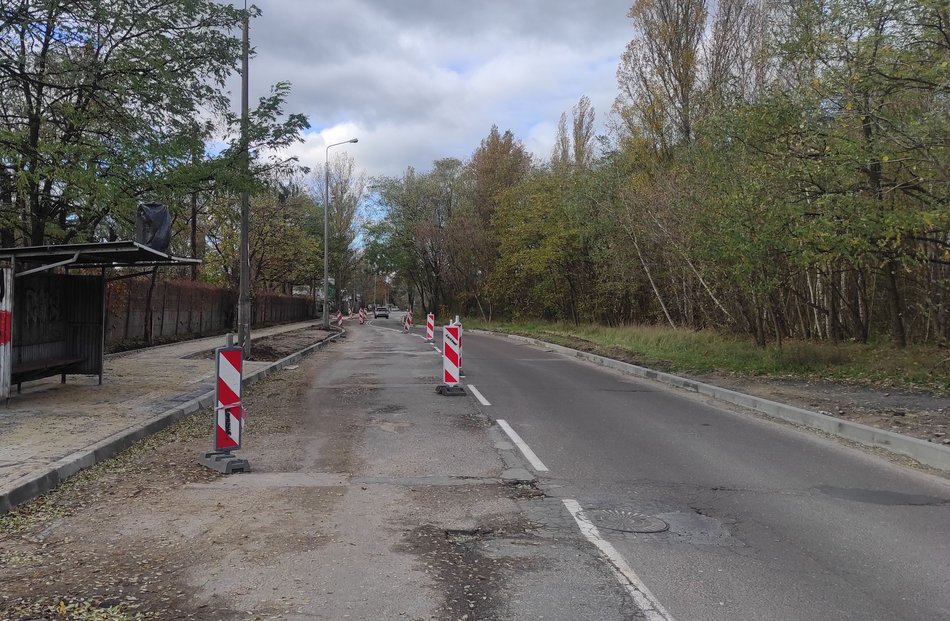remontu ulicy w Łodzi