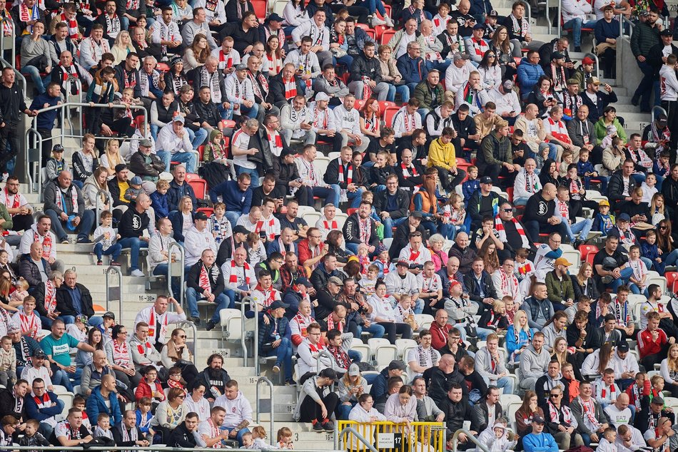 Kibice na meczu ŁKS Łódź - Arka Gdynia