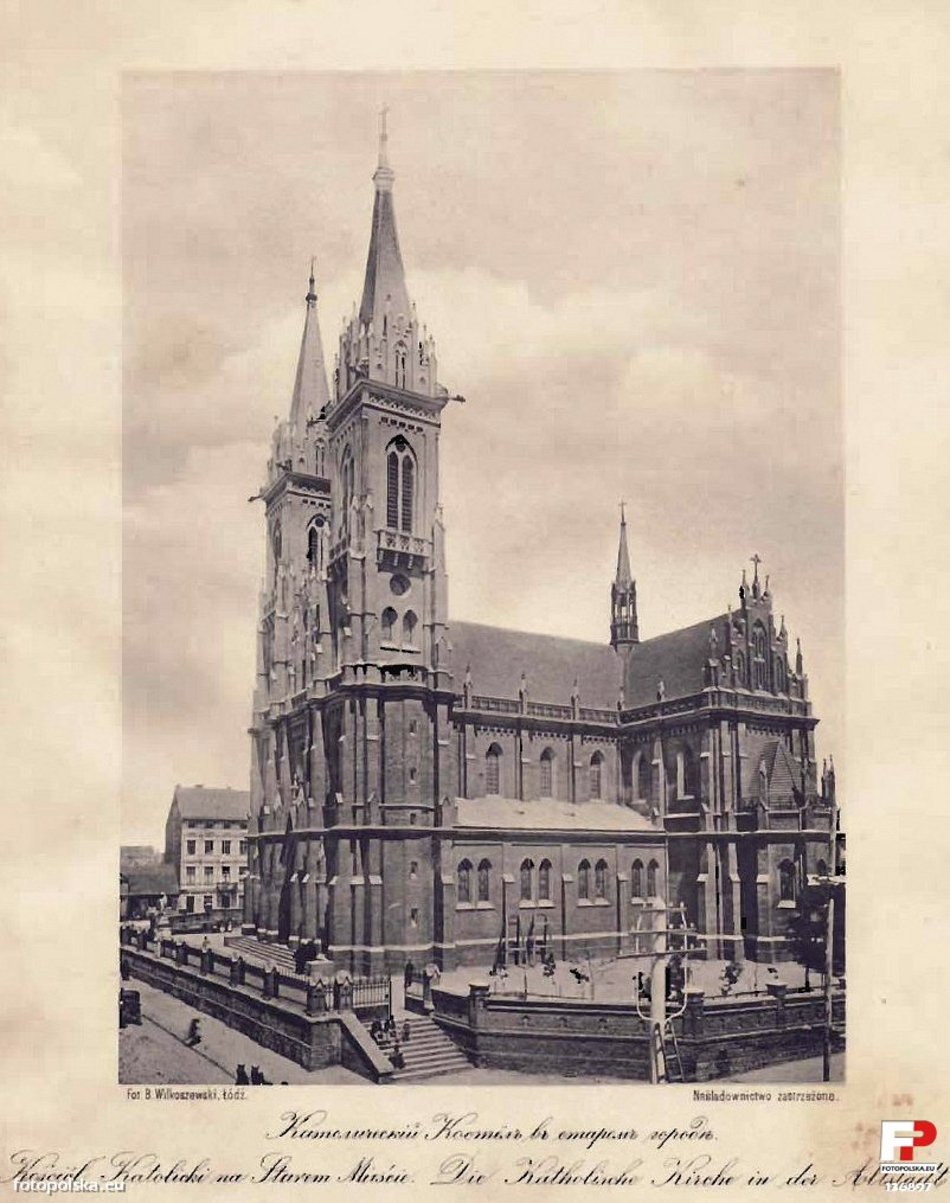 dawna fotografia pokazująca miasto Łódź w XIX wieku