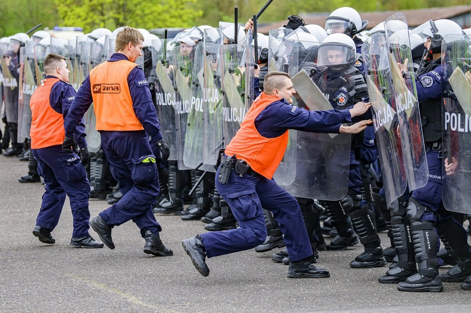 Łódź. Zwierzęta Straży Miejskiej na szkoleniu