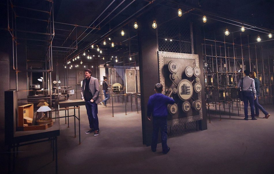 Łódź. Mechaniczne oko - wystaw, budowa