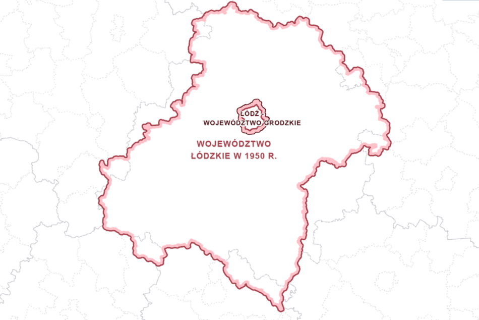 Łódź. Granice administracyjne łódzkiego na przestrzeni lat. W 1919 roku było bliżej nad Bałtyk!