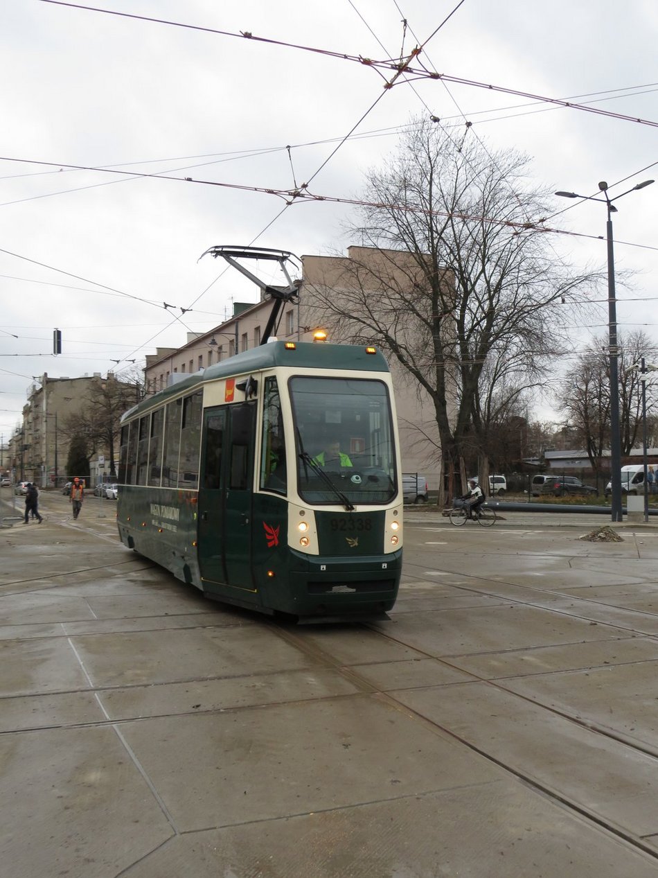 Pierwszy tramwaj MPK Łódź na Przybyszewskiego