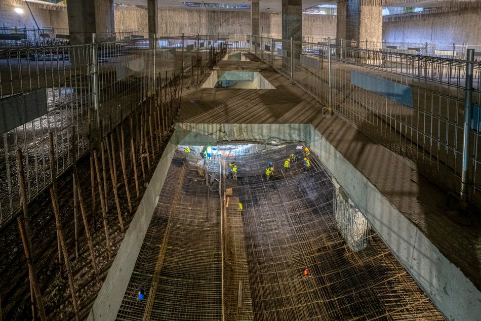 Tunel średnicowy pod Łodzią. Budowa stacji Łódź Polesie