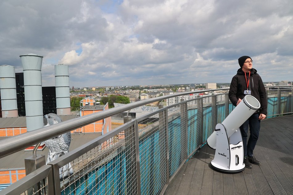 Widok z tarasu widokowego na chłodni EC1 Łódź