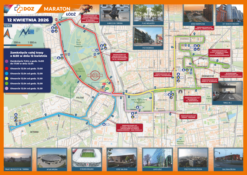 Łódź. DOZ Maraton 2026. Zmiany w organizacji ruchu i MPK Łódź