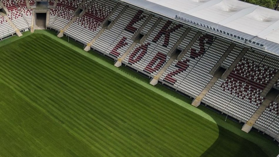 Murawa na stadionie ŁKS Łódź