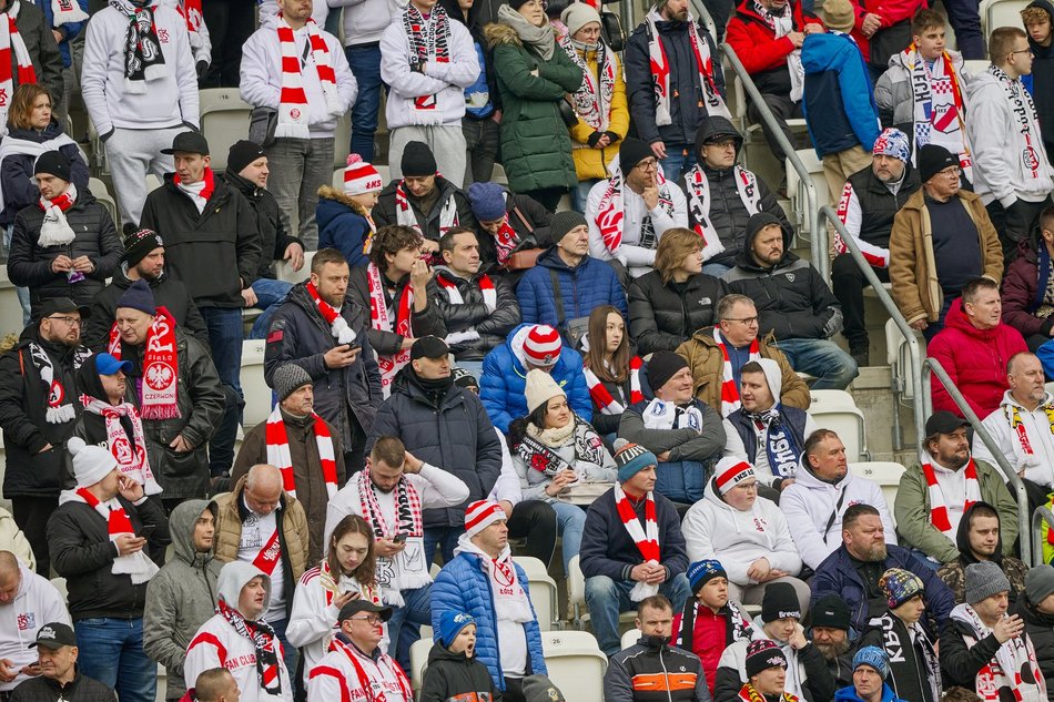 Kibice na meczu ŁKS Łódź - Lech Poznań