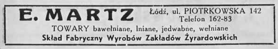 Kamienica przy ul. Piotrkowskiej 142 - materiały archiwalne