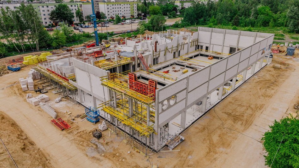Aquapark Widzew w Łodzi. Zdjęcia z budowy