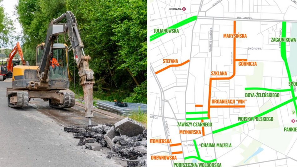 Łódź. Wakacyjne remonty dróg na Bałutach w Łodzi. Franciszkańska, Marysińska i inne