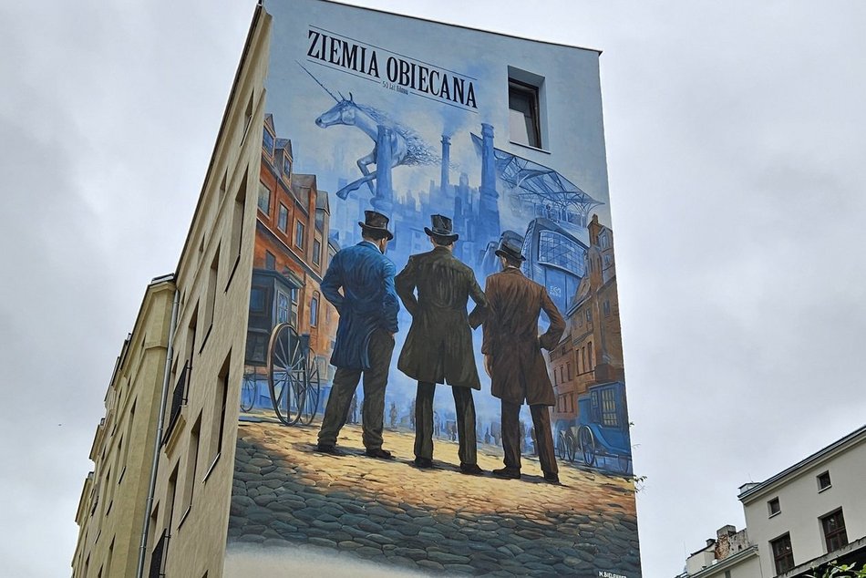 Łódź. Nowy mural w centrum Łodzi! To hołd dla „Ziemi obiecanej”