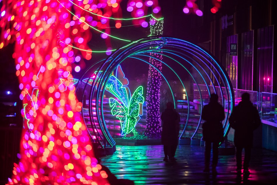 Park Miliona Świateł w Łodzi dzień przed otwarciem