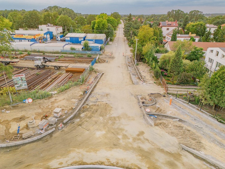 Wielki remont Szczecińskiej w Łodzi. Widać już rondo przy Rąbieńskiej