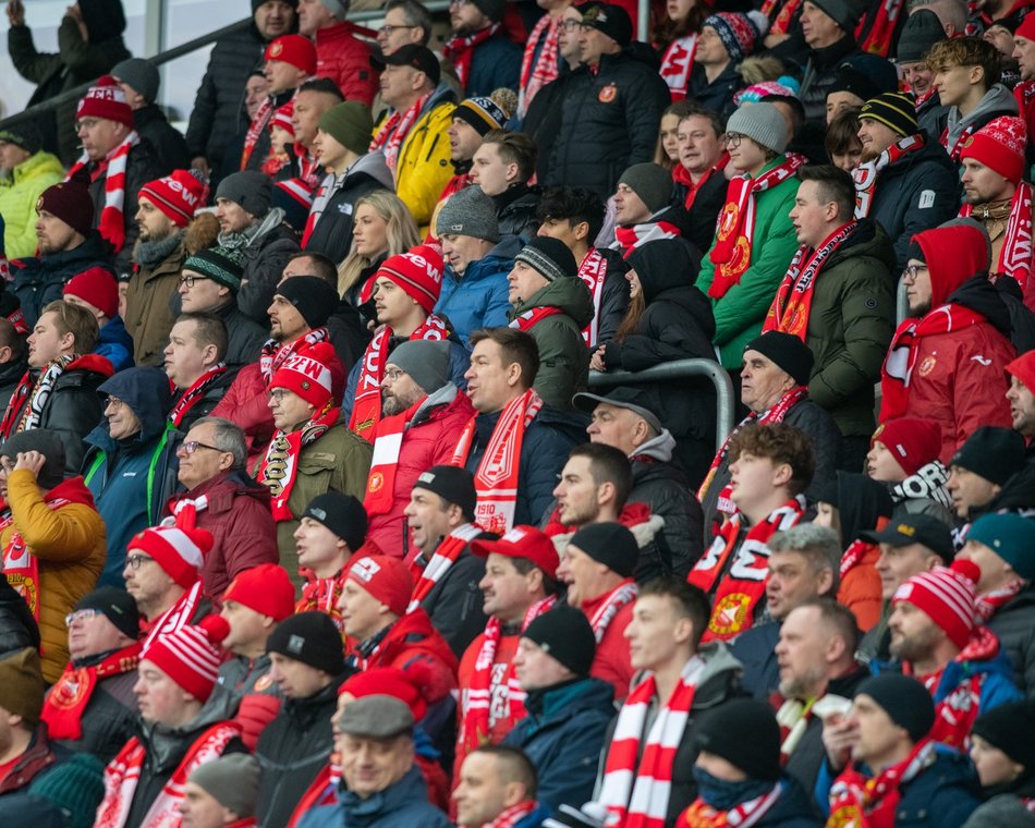 Kibice na meczu Widzew Łódź - Warta Poznań