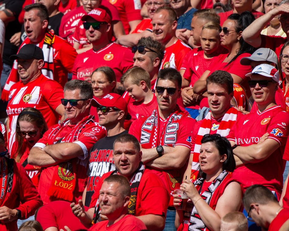 Kibice na meczu Widzew Łódź - Zagłębie Lubin