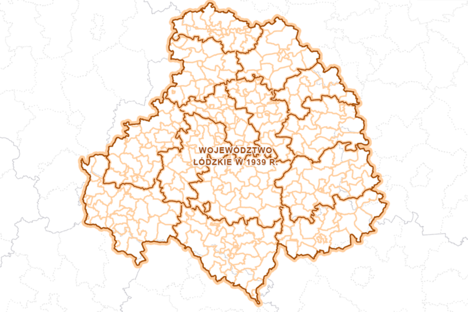 Łódź. Granice administracyjne łódzkiego na przestrzeni lat. W 1919 roku było bliżej nad Bałtyk!