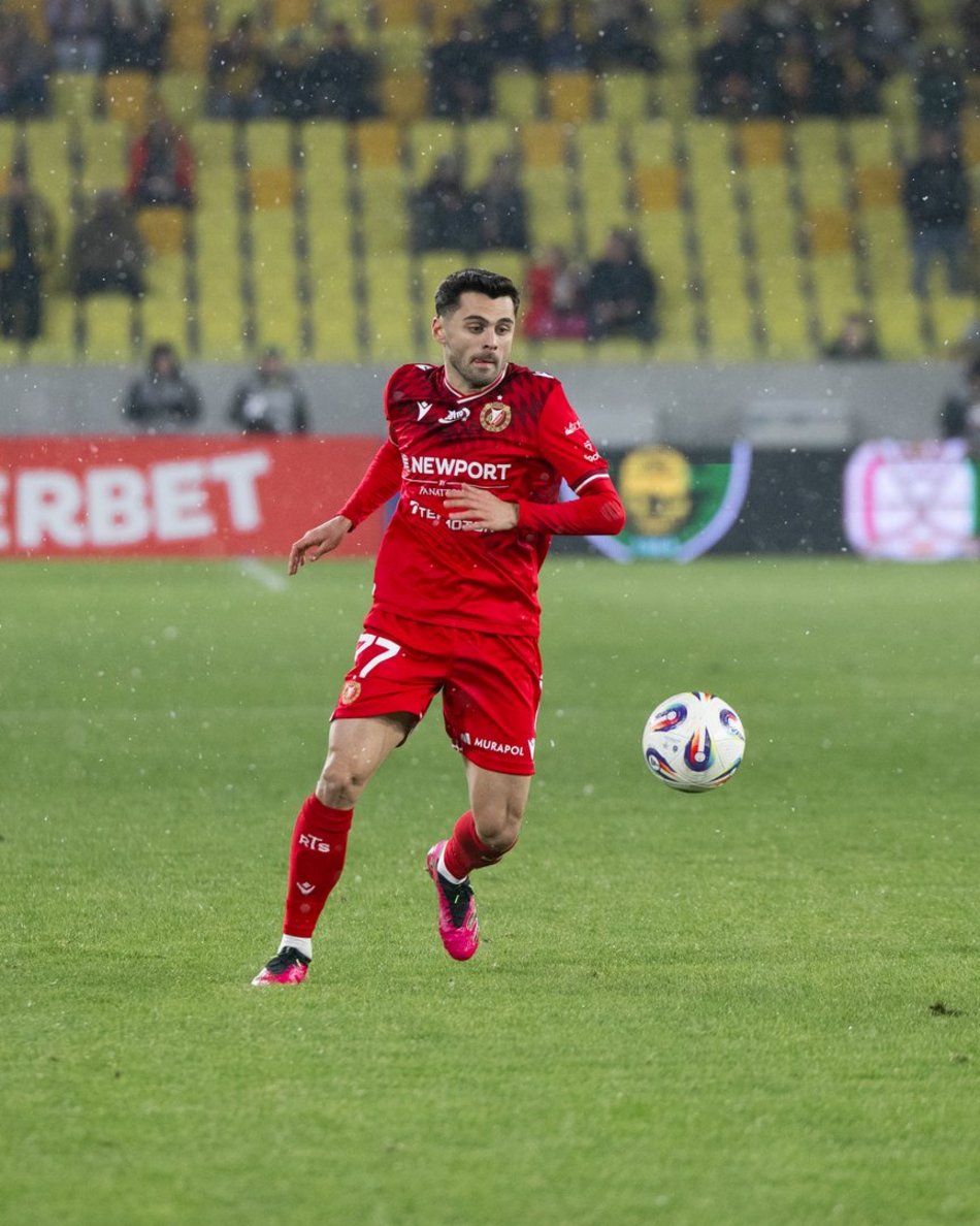 Łódź. Piłkarz Widzewa Łódź