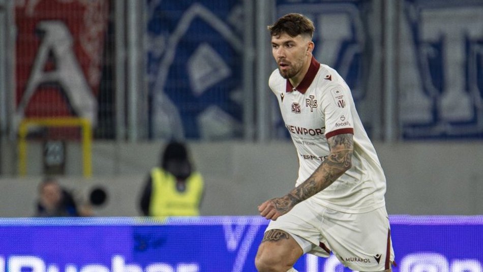 Łódź. Piłkarz Widzewa Łódź