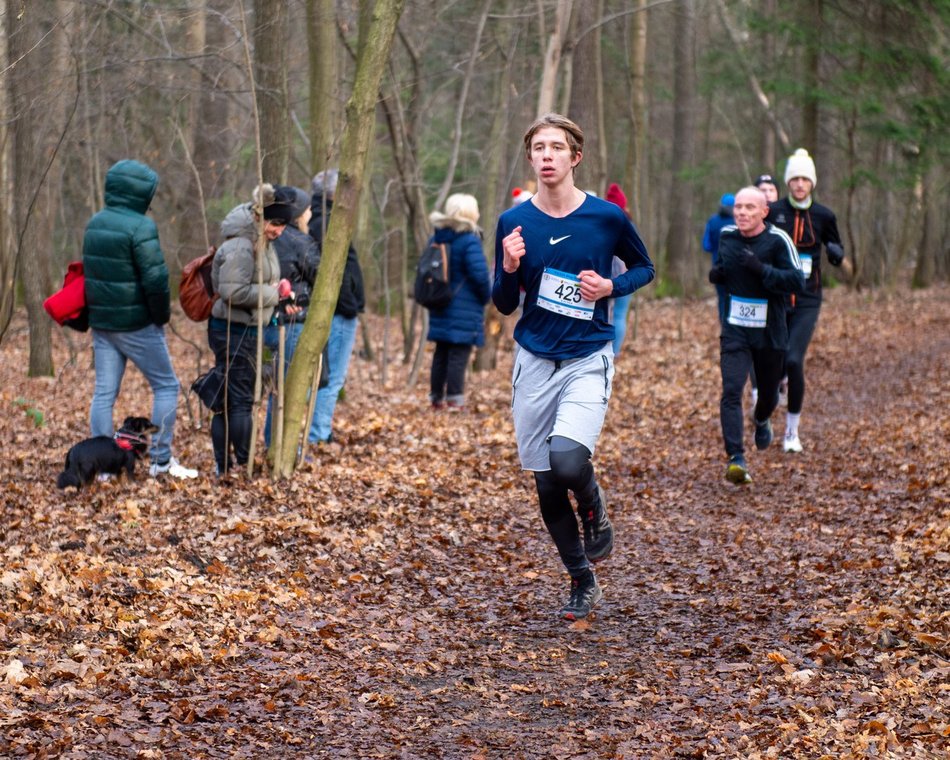 biegacze w lesie