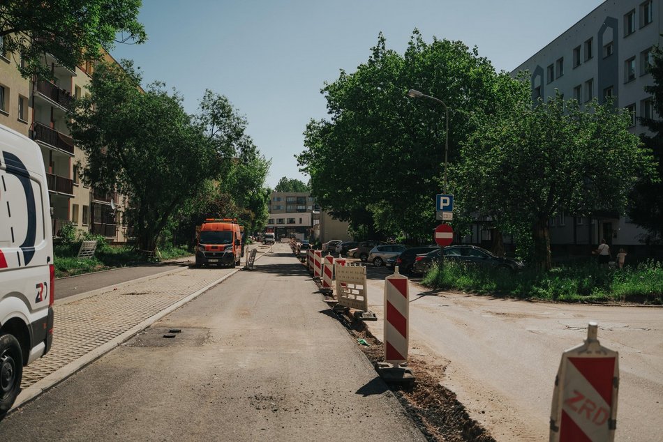 Łódź. Remont ul. Szklanej w Łodzi