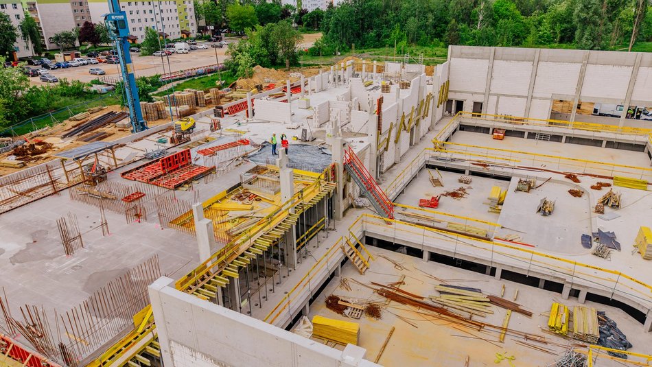 Aquapark Widzew w Łodzi. Zdjęcia z budowy