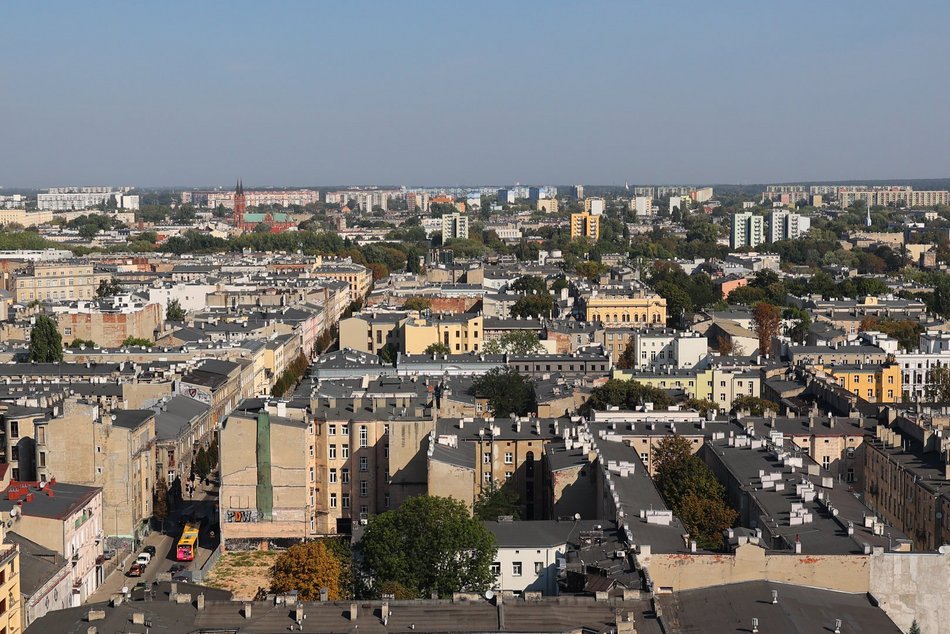 Wyjątkowa panorama Łodzi z dachu "wieżowca TVP"!
