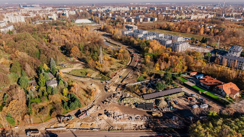 Łódź. Remont Kaczeńcowej. Zobacz nowe rondo i drogę z lotu ptaka!