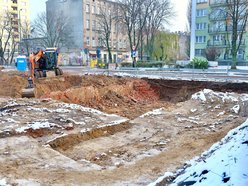 Łódź. Nowe mieszkania miejskie na Bałutach w Łodzi Młynarska 20 koparki i budowa