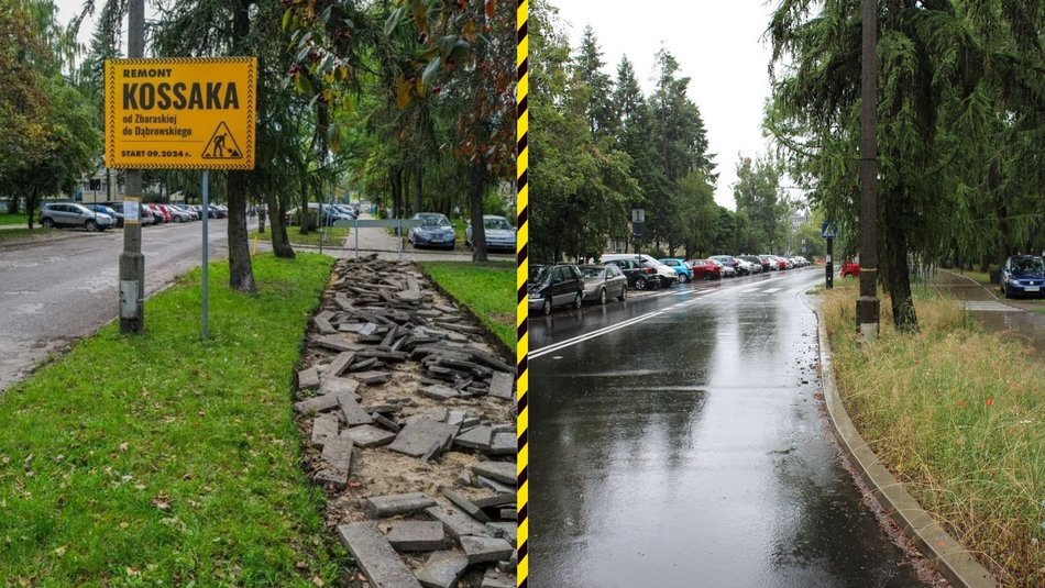 Łódź. Remonty dróg na Dąbrowie w Łodzi zmieniły osiedle. Nowe jezdnie, chodniki, parkingi i zieleń