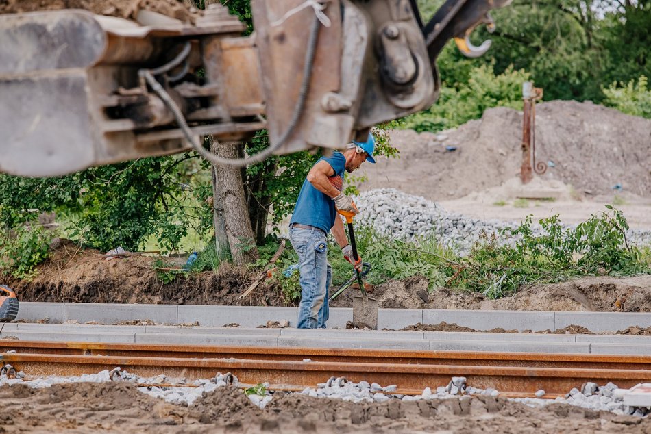 Remont Konstantynowskiej - gotowe torowisko