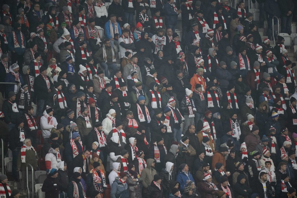 Kibice na meczu ŁKS Łódź z Legią Warszawa