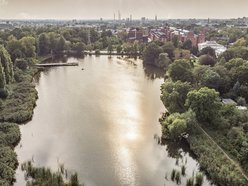 Łódź. Zbiornik przy ul. Przędzalnianej